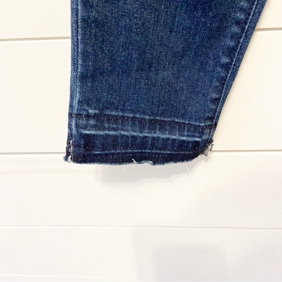 Flying Monkey | Midrise Dark Wash Skinny Jeans- Raw Hem Size 25 - Picture 7 of 11